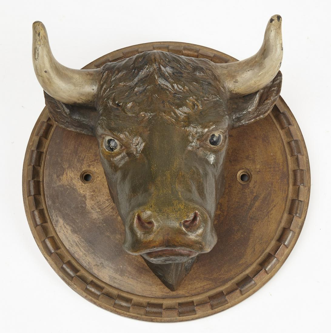 Cast Iron Bull's Head Butcher Trade Sign (1 of 6)
