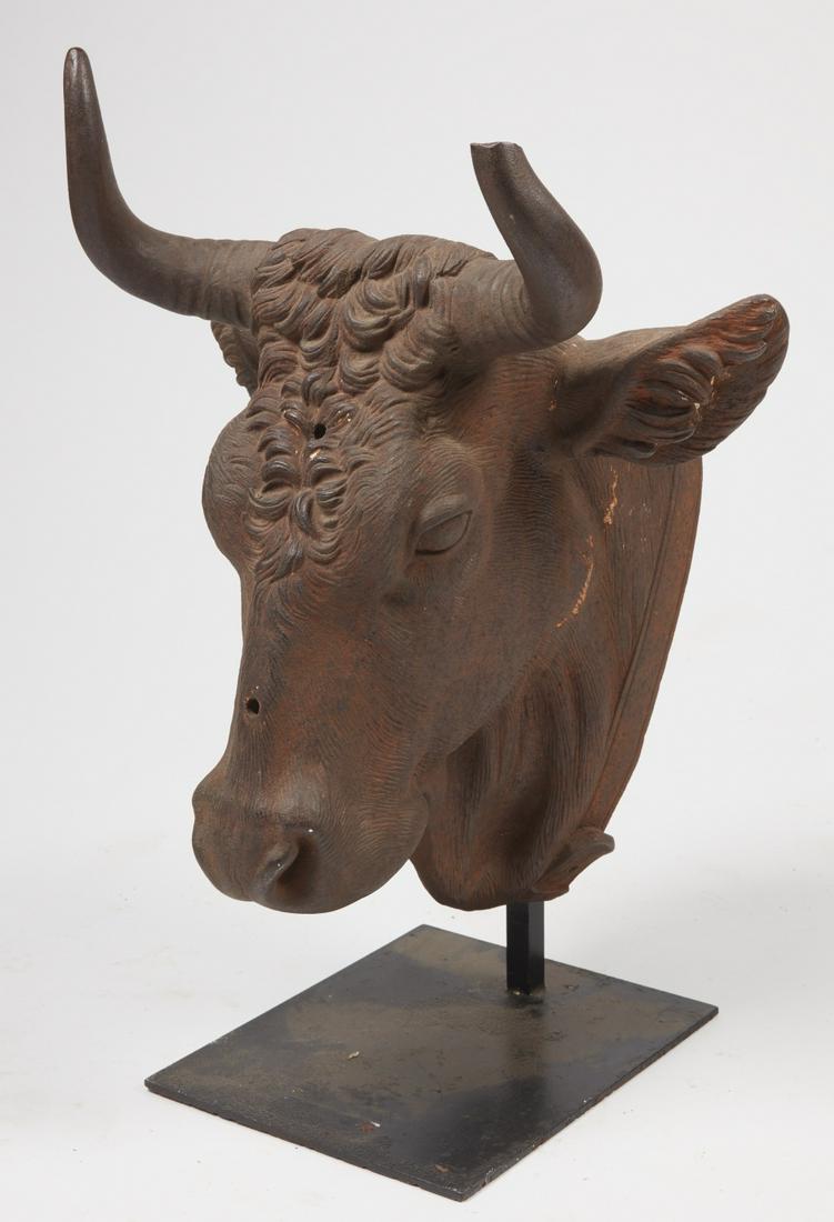 19th C. Cast Iron Steer Trade Sign (1 of 2)