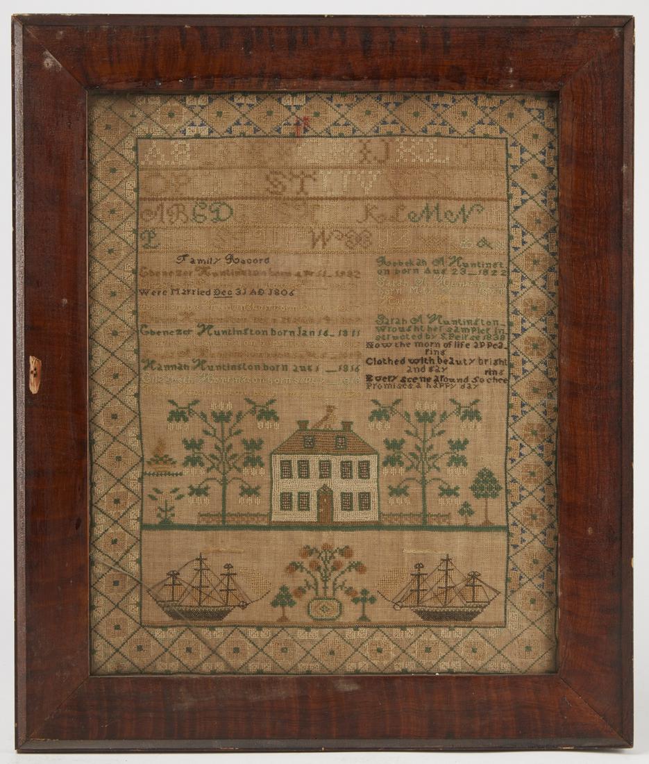 Needlework Family Record With Clipper Ships (1 of 3)