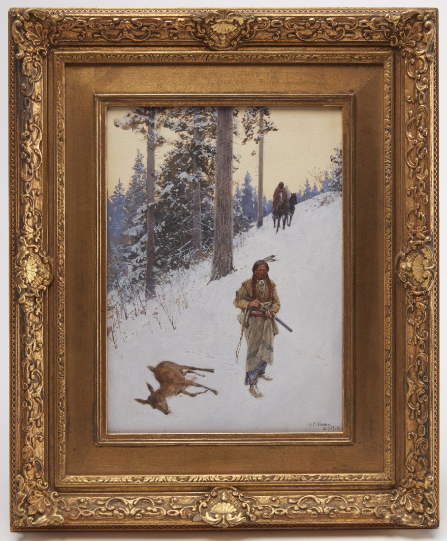 Morning Of A New Day Henry Farny Henry Farny - Native American Hunter - dated 1902 - Oct 03, 2020 | New  England Auctions - Fred Giampietro in CT