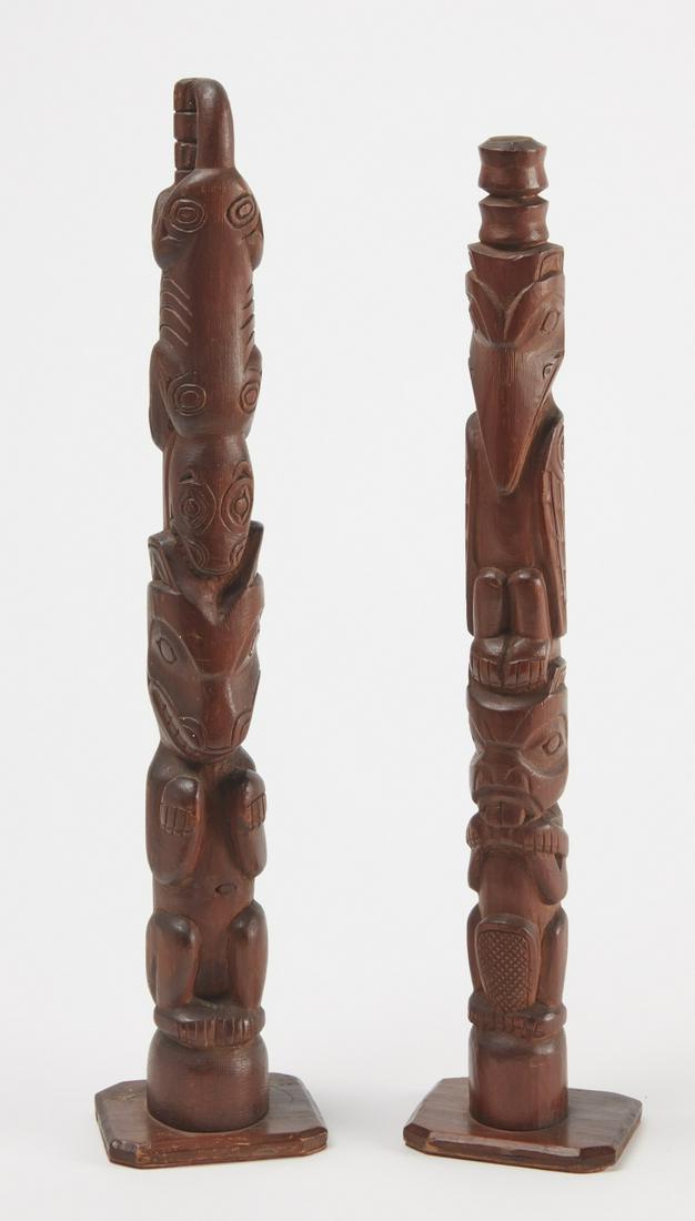 Pair of NW Coast Totem Poles (1 of 4)