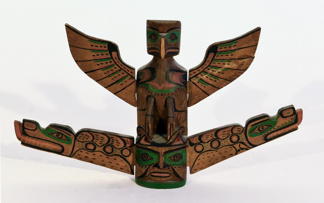 Carved Northwest Coast Totem (1 of 2)