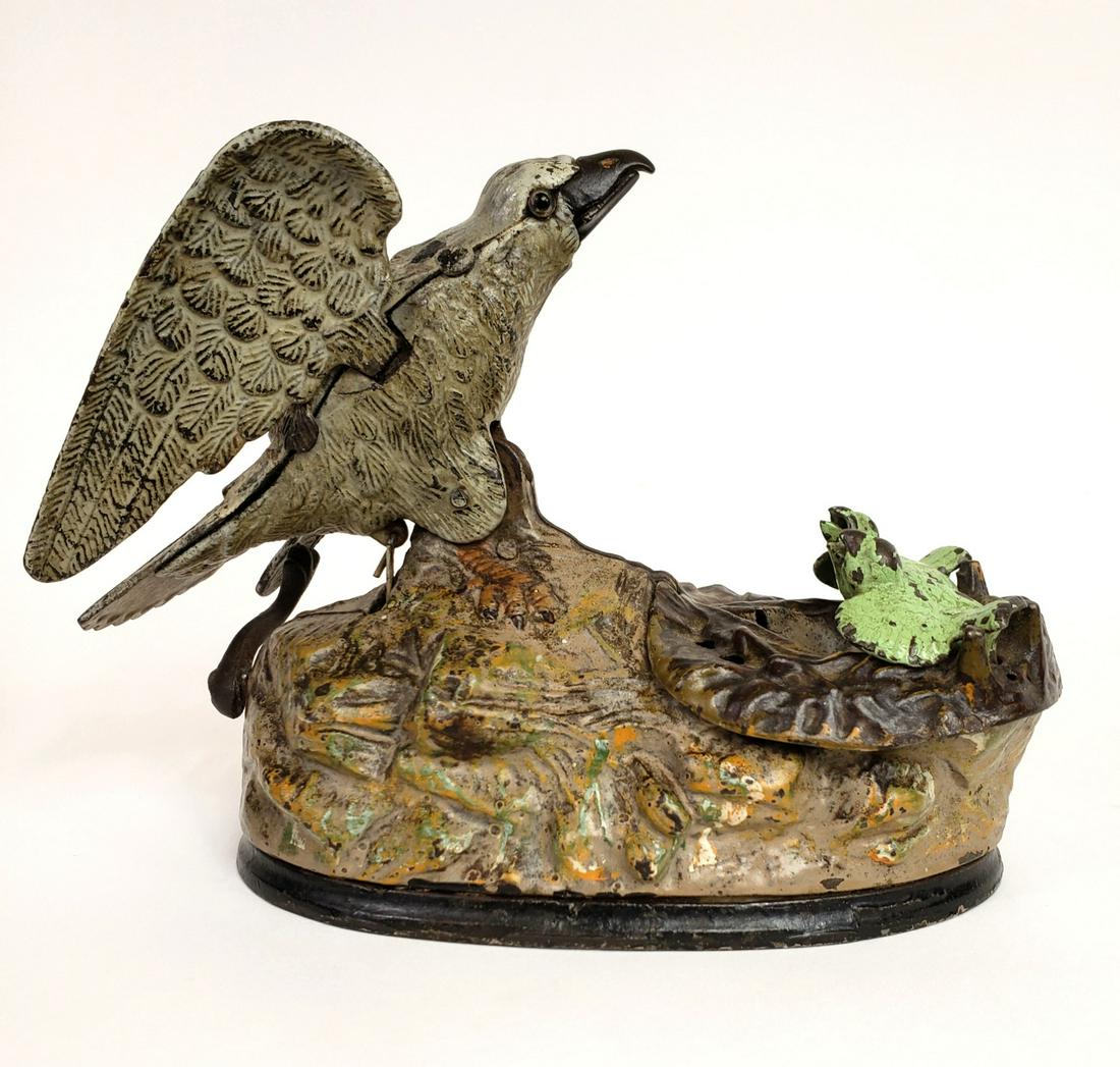 Eagle and Eaglets Mechanical Bank Patent 1883 (1 of 6)
