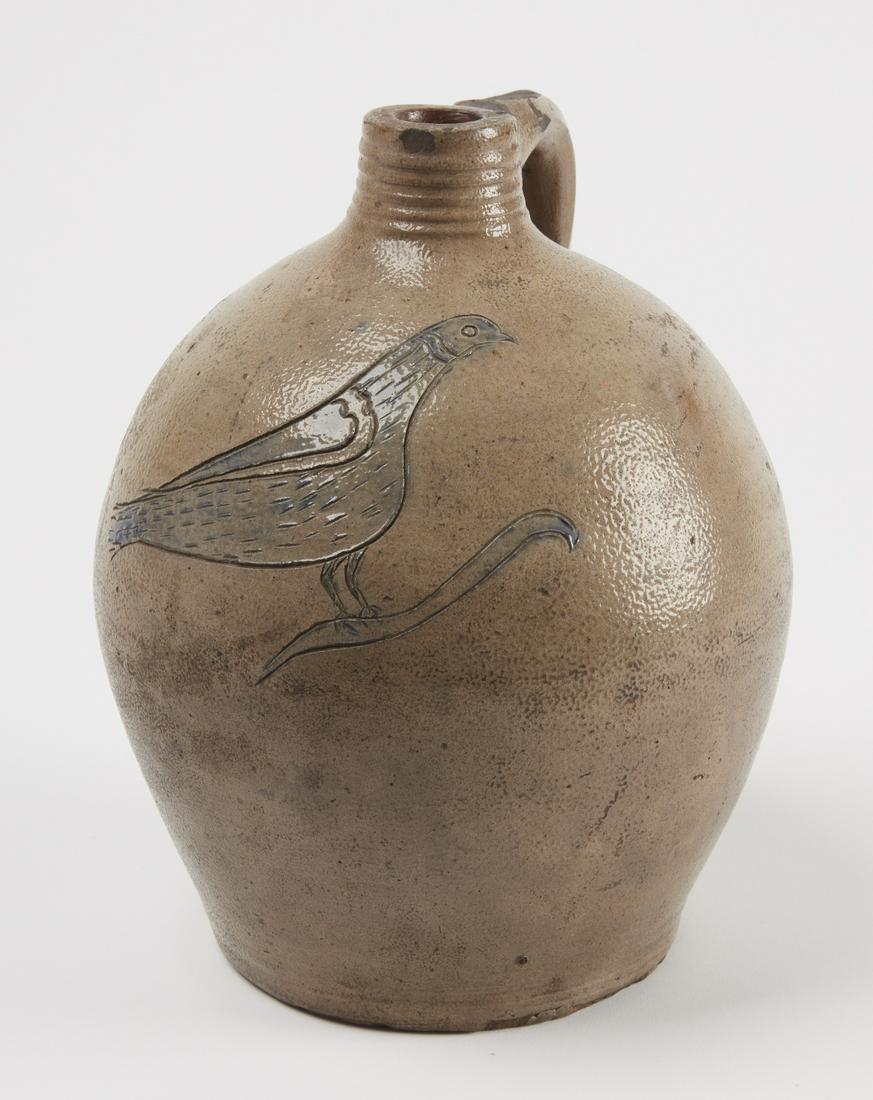 Stoneware Jug with Incised Bird (1 of 3)