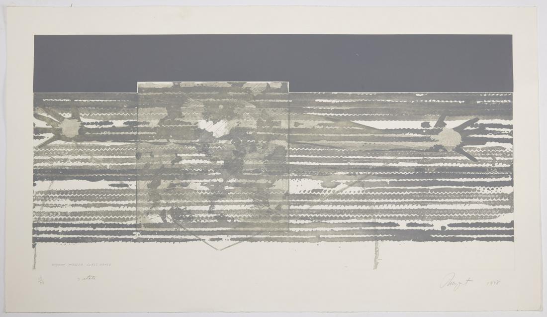 James Rosenquist - glass house print: James Rosenquist (1933-2017) Window Washer Glass House,1978, 41/78. Signed and dated 1978 L. Unframed. H22-1/2", W39-3/4". Excellent condition.
