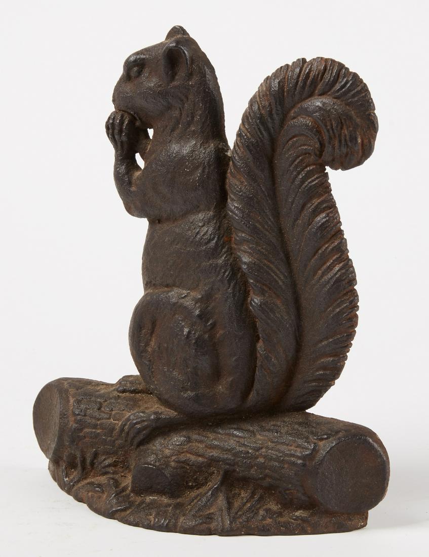 Squirrel Door Stop: Squirrel Door Stop. Cast iron, circa 1900. H 11-1/4". Excellent condition.