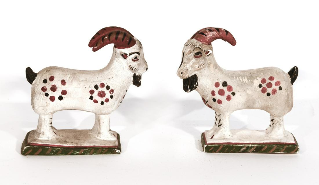 Pair Chalkware Goats (1 of 3)