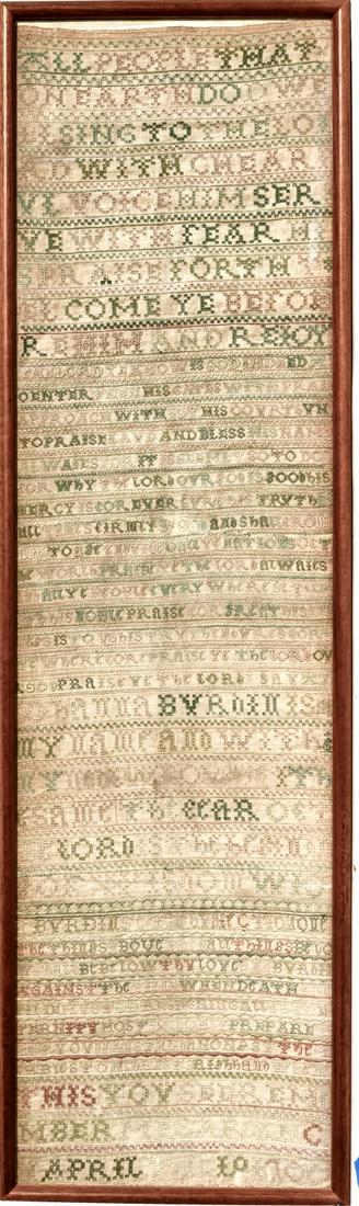 Needlework Sampler dated 1700 (1 of 1)