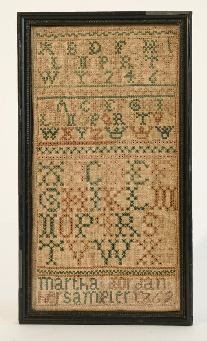 Fine Small American Sampler 1767 (1 of 4)