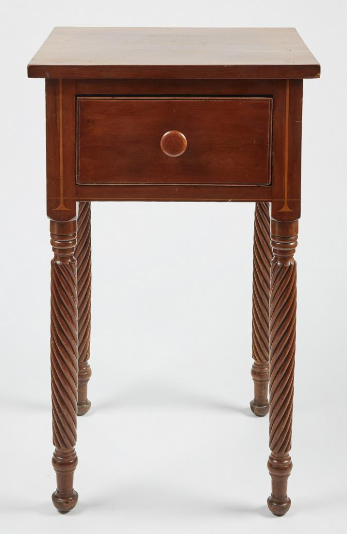 One Drawer Stand with Inlay and Rope Turned Legs (1 of 7)
