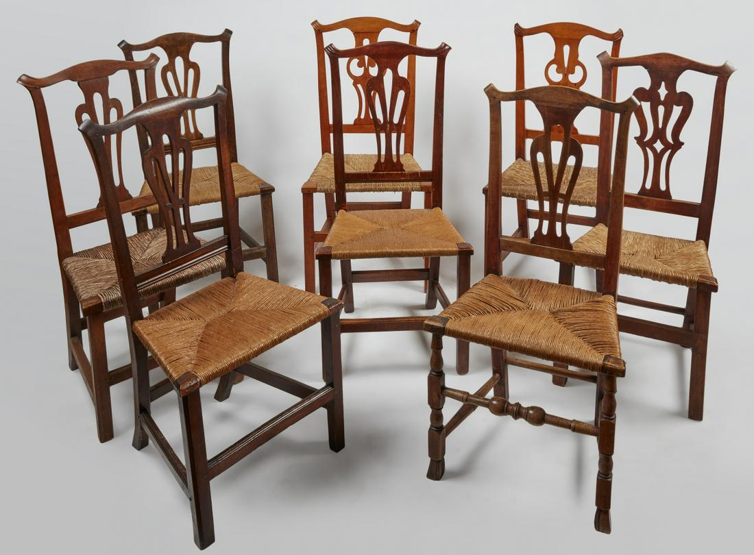 Assembled Set of 8 Chippendale Side Chairs (1 of 1)