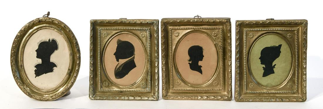 4 American Portrait Miniature Silhouettes (1 of 1)