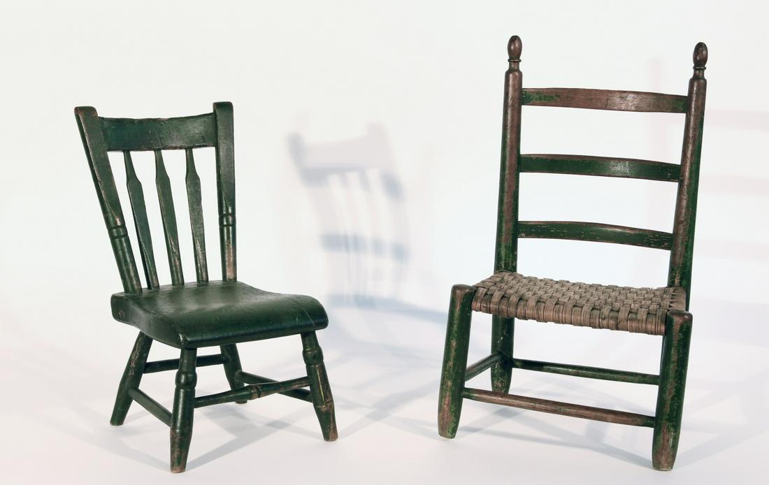 Two Primitive Child's Chairs (1 of 2)