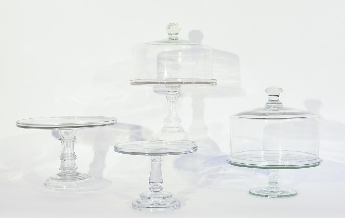 Four Antique Cake Stands Two with Lids (1 of 2)