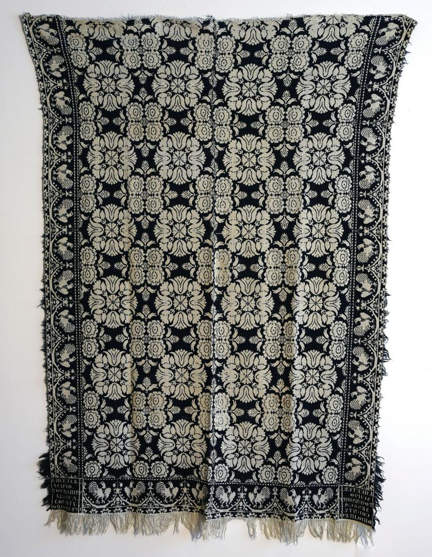 Seneca County Ohio 1849 Coverlet with Eagles (1 of 4)