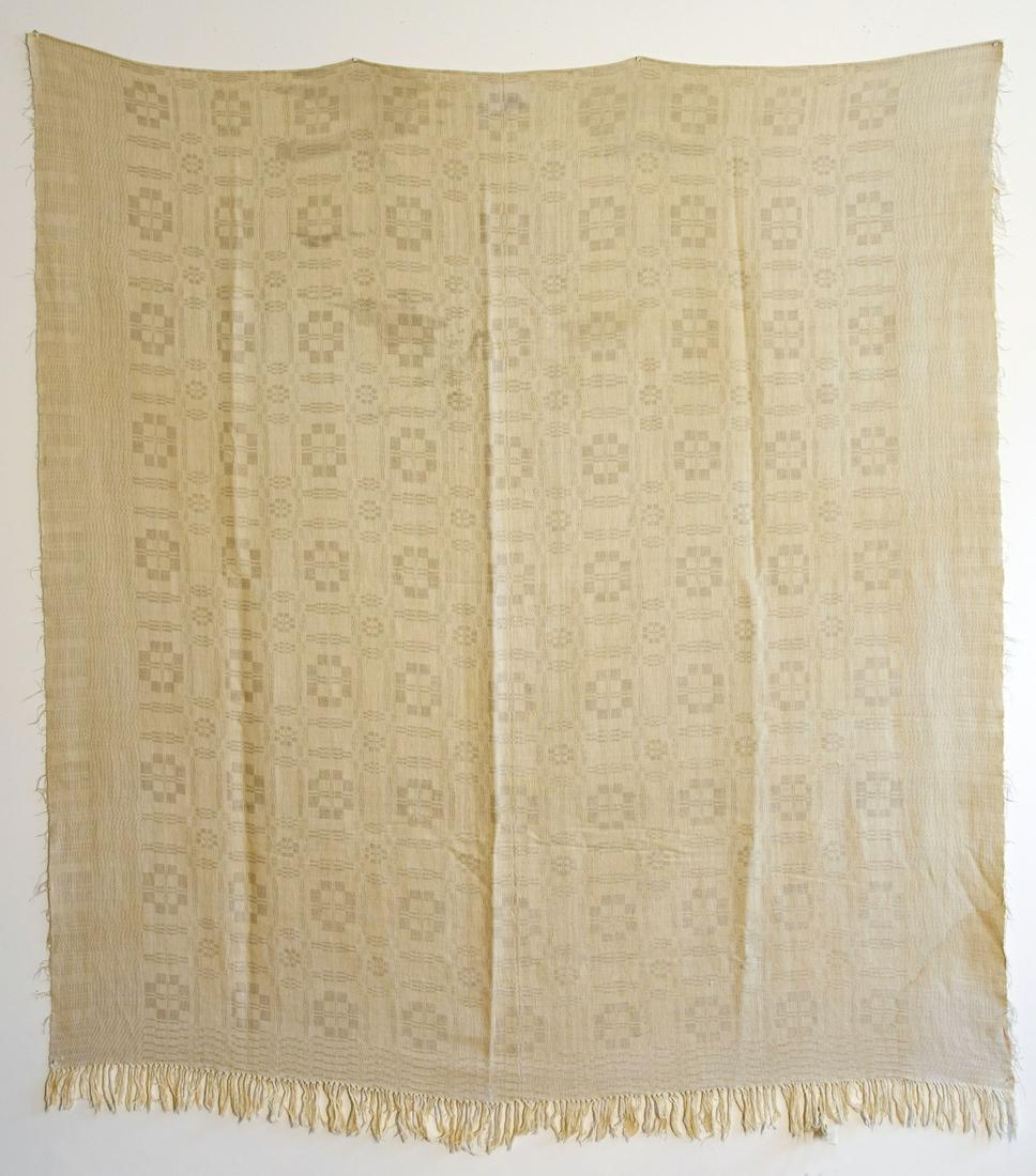 White on White 2 Panel Coverlet (1 of 1)