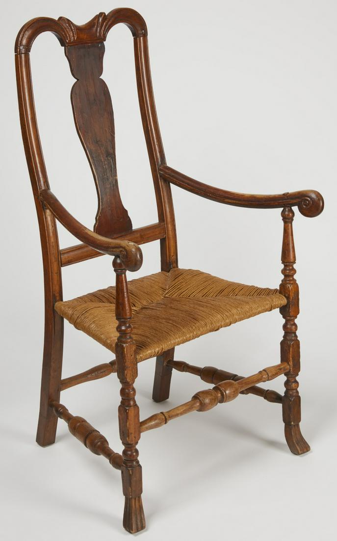 Queen Anne Spanish Foot Arm Chair (1 of 2)