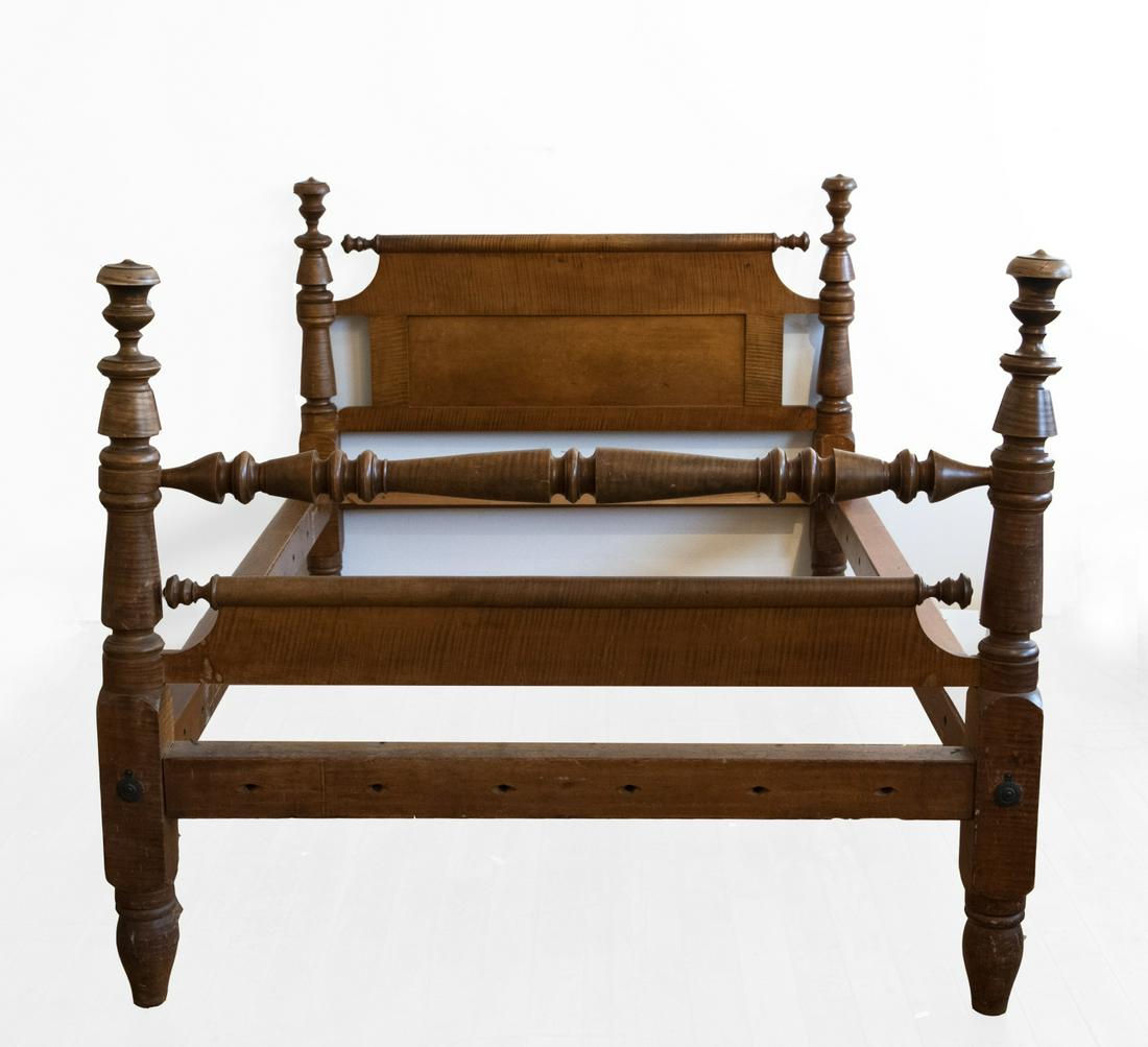 Tiger Maple Rope Bed (1 of 2)