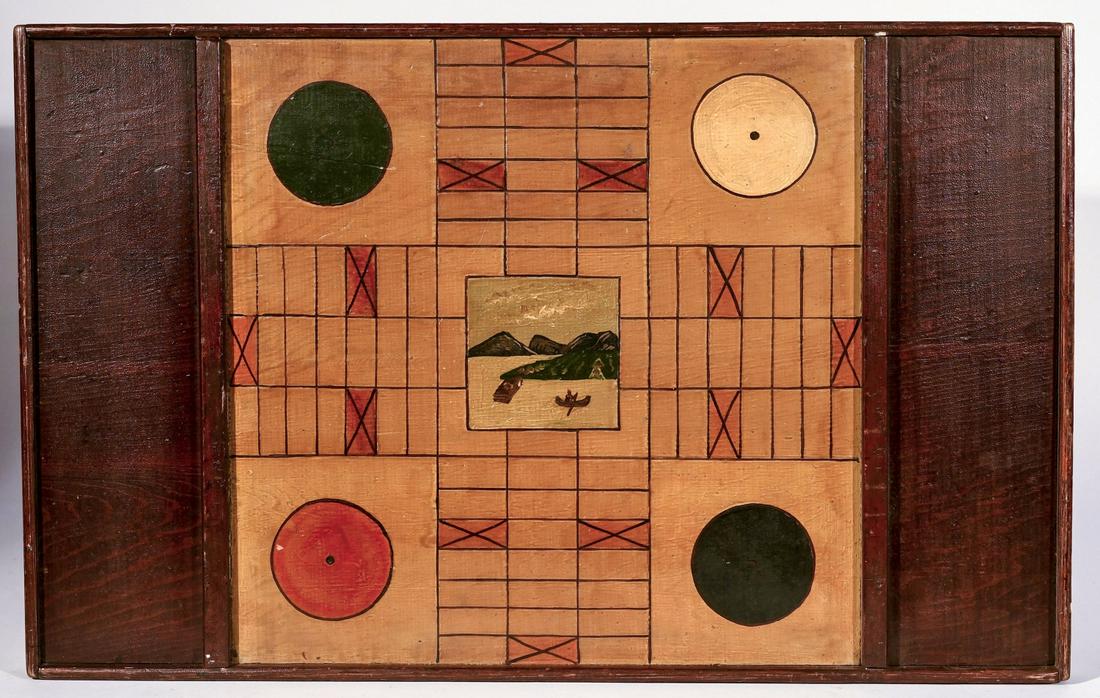 Painted Parcheesi - Checkers Gameboard (1 of 4)