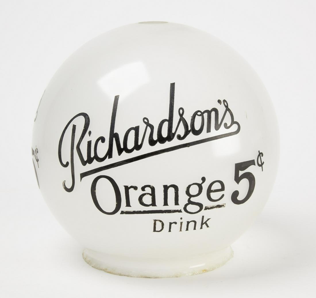Richardson's Orange Drink 5 Cents Globe (1 of 3)