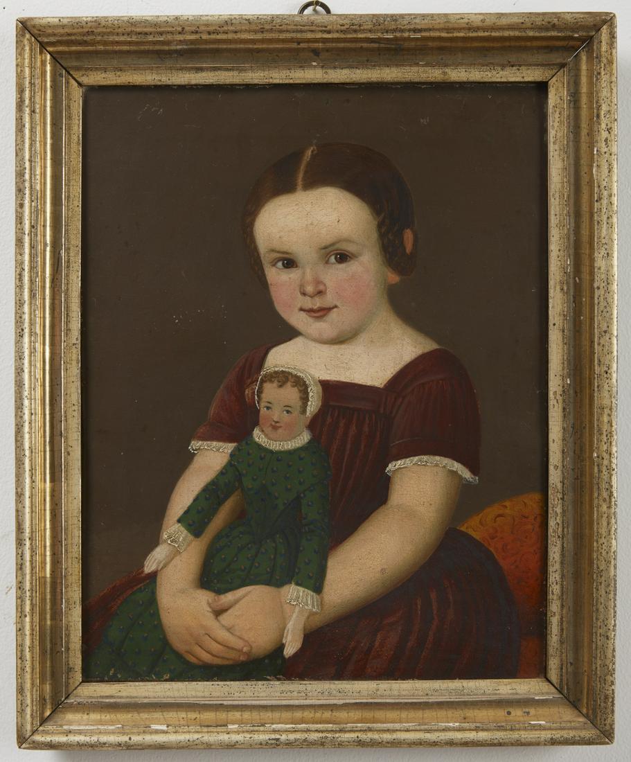 Primitive Portrait of a Girl with her Doll (1 of 3)