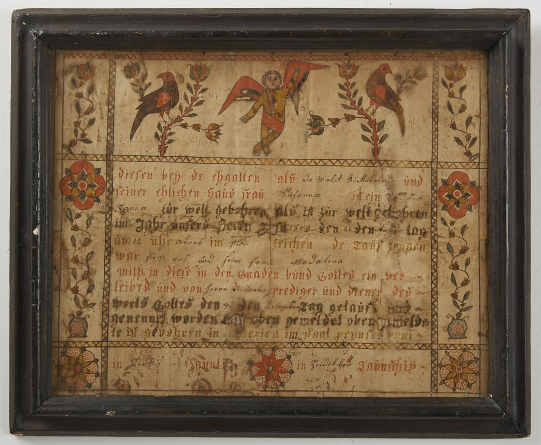 Cross - Legged Angel Fraktur (1 of 3)