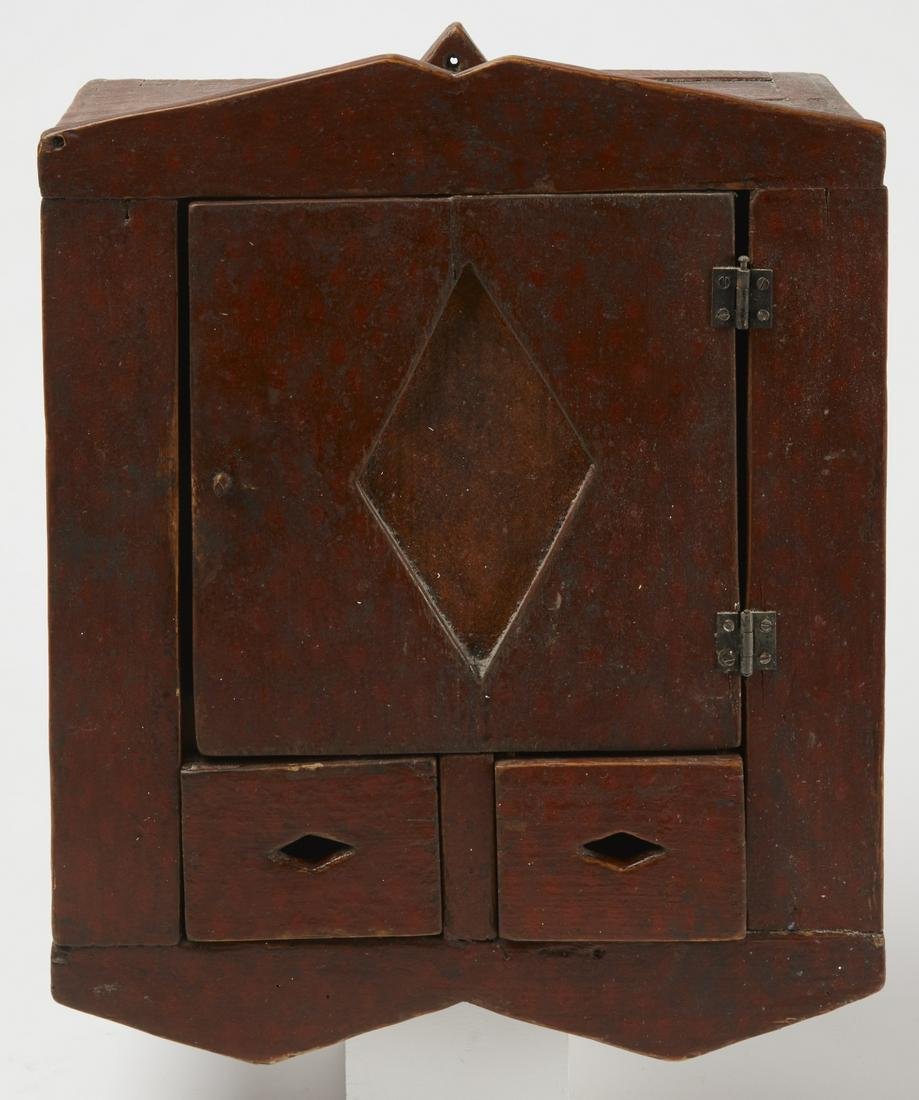 Interesting Paint-decorated Hanging Cupboard (1 of 6)