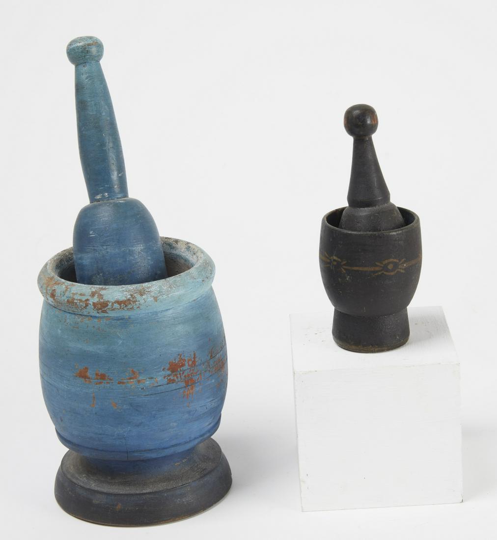 Two Painted Mortar and Pestles (1 of 3)