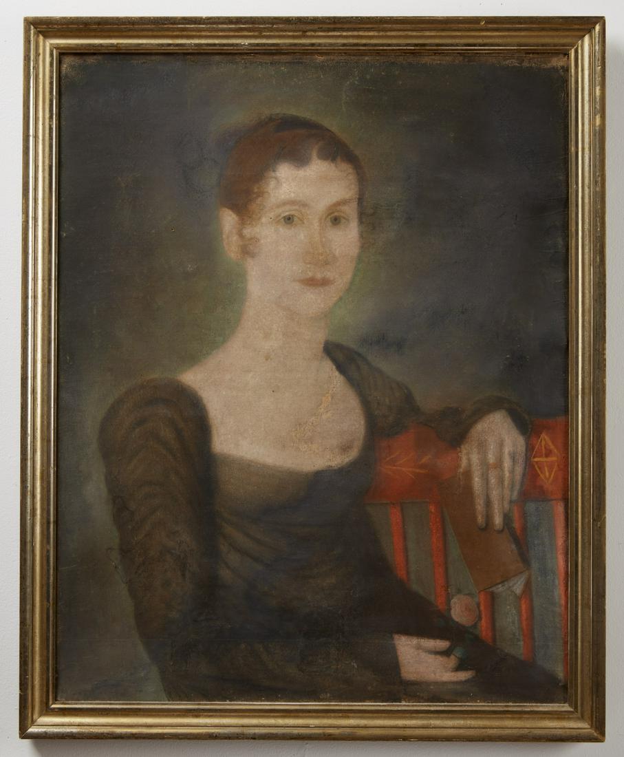 Pastel Portrait of a Lady in a Red Chair (1 of 4)