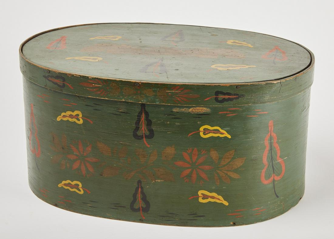 1Paint Decorated Wooden Band box (1 of 8)