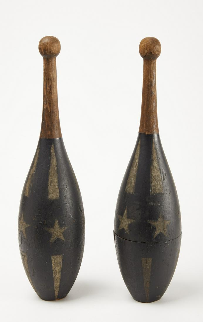 Pair of Painted Indian Clubs (1 of 4)