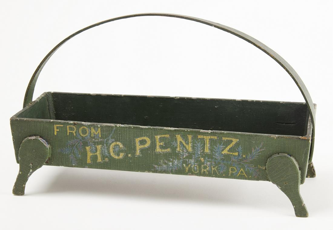 Paint Decorated Produce Box with Handle, York, PA (1 of 4)