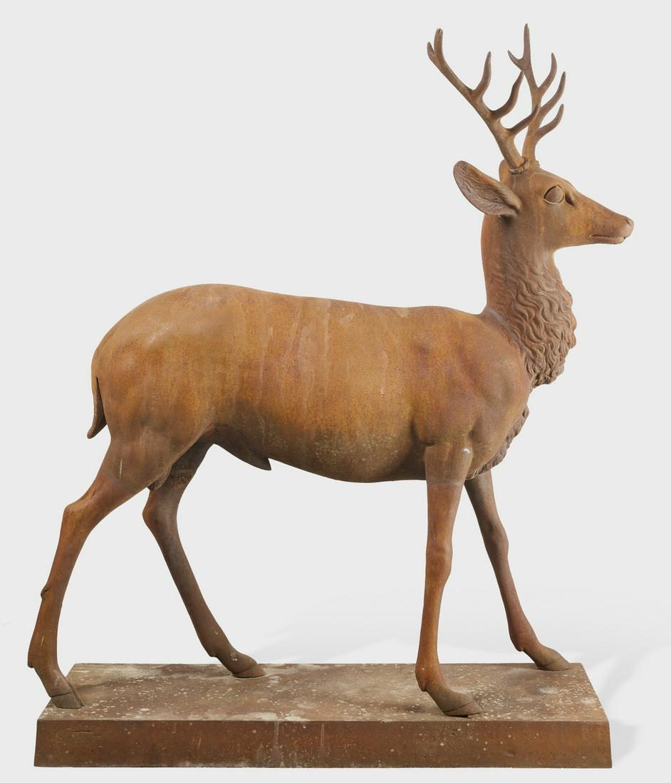 Life Size Cast Iron Standing Deer (1 of 6)