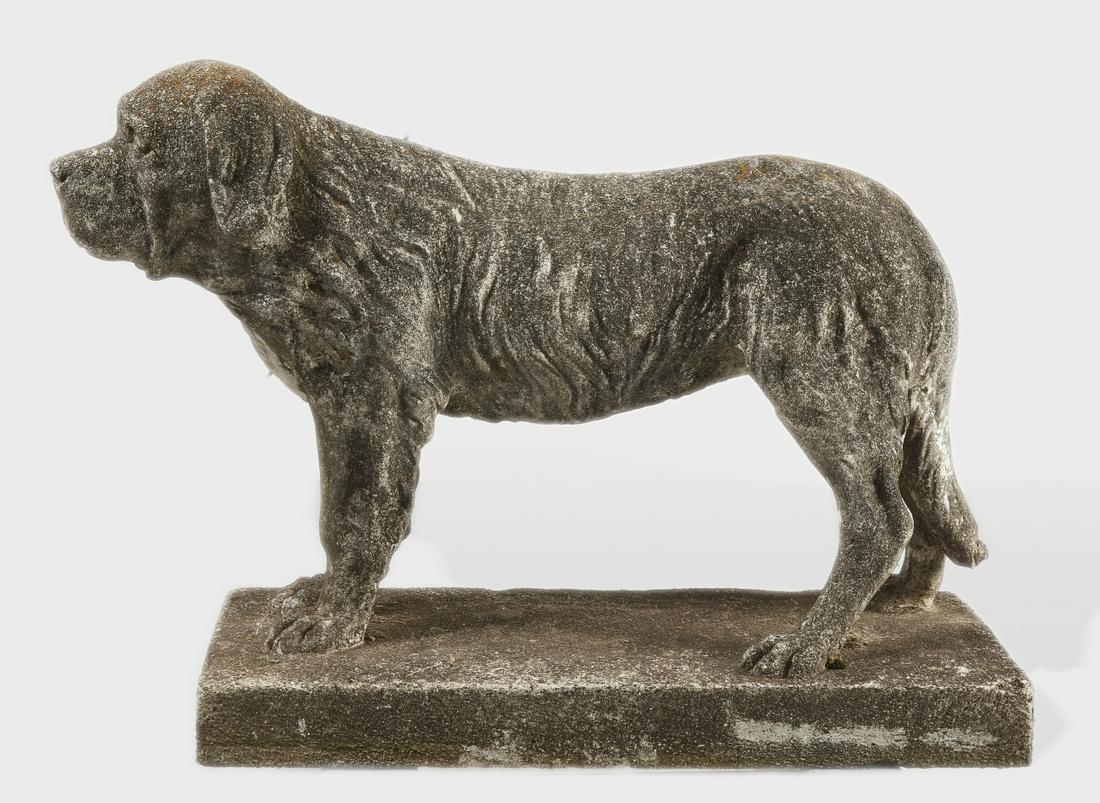 Cast Concrete Mastiff Dog (1 of 6)