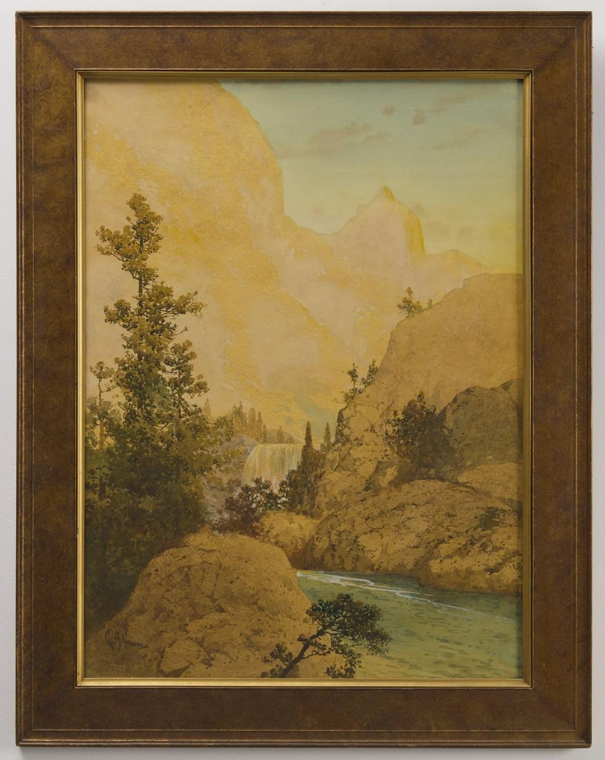 Geo Newman - Western Scene Watercolor on Paper (1 of 3)