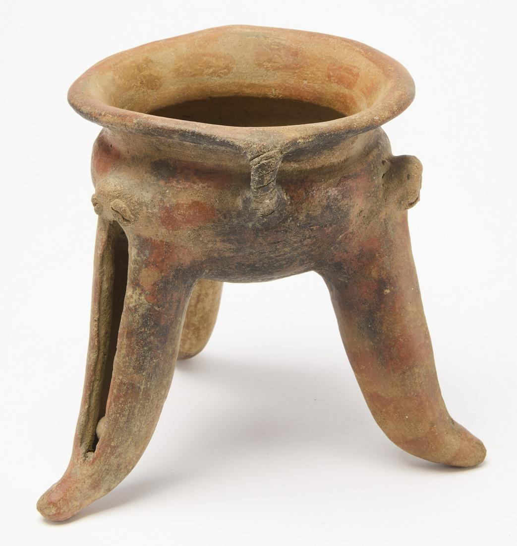 Pre-Columbian Rattle Leg Compote: Good Pre-Columbian rattle leg compote.H 7-1/8". CONDITION: Excellent . Please copy and paste the link for high-res images. https://www.dropbox.com/sh/ojy55wbq9z93x13/AAAuqkNu5rTwxKs70ifnr8Eaa?dl=0