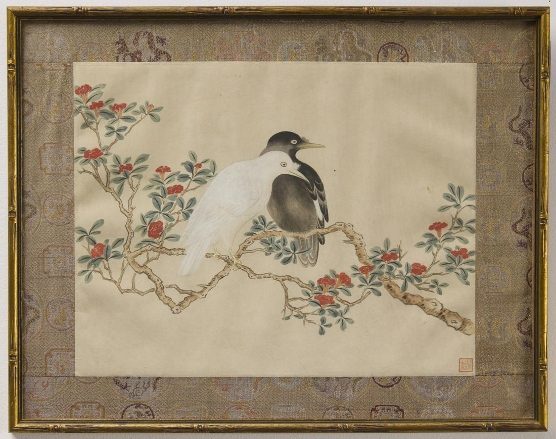 Two Asian Paintings of Birds (1 of 4)