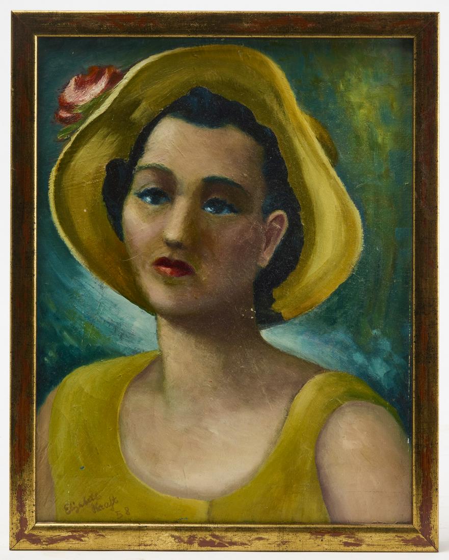 Portrait signed Elizabeth Kraft 1958 (1 of 2)