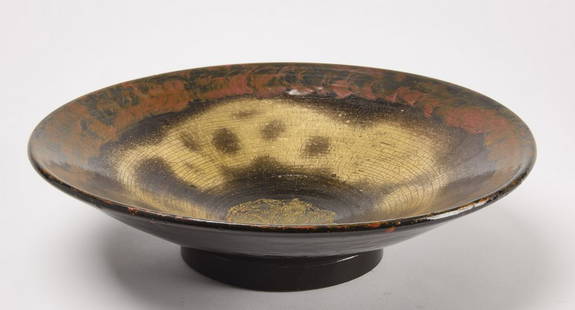 Jean Besnard Studio Pottery Bowl: Jean Besnard - French studio pottery bowl. D 15-7/8" CONDITION: Small repaired rim chip. Please copy & paste the link below for high-res images. https://www.dropbox.com/sh/cl15s129q47byt9/AABeGm69xZoq