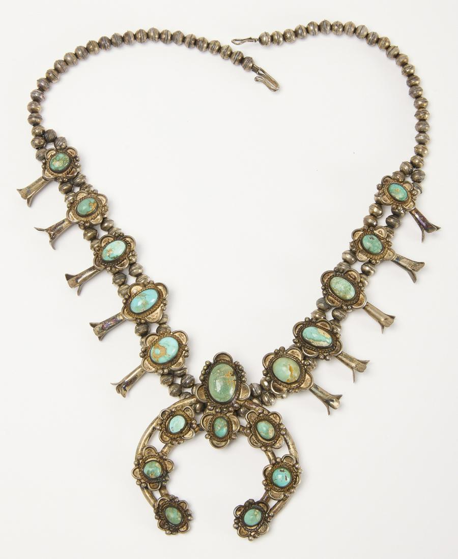 Squash Blossom Turquoise Necklace (1 of 2)