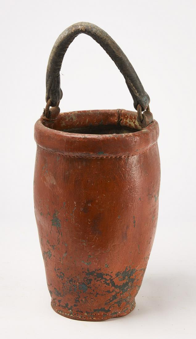 Fire Bucket in Old Red Paint (1 of 2)