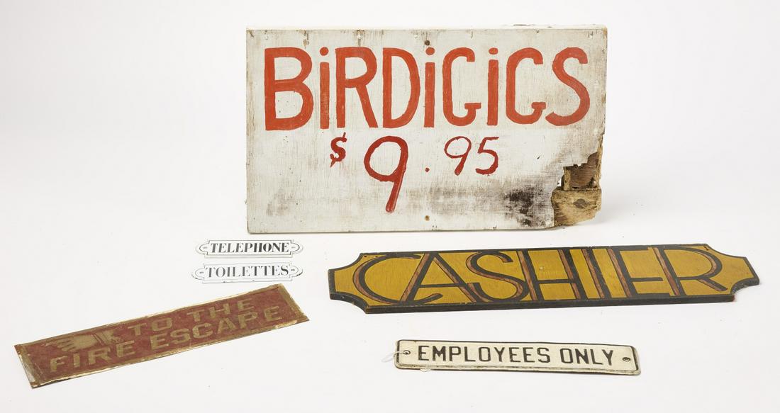 Lot of 6 Old Signs (1 of 1)