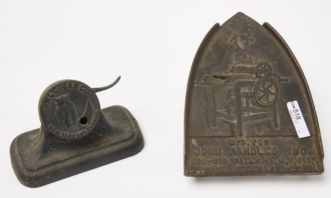 John Randalls Iron Trivet and Owl Cigar Cutter (1 of 1)
