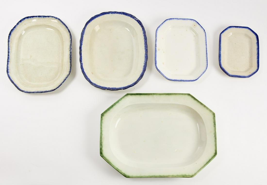Lot of 5 Leeds Platters (1 of 2)