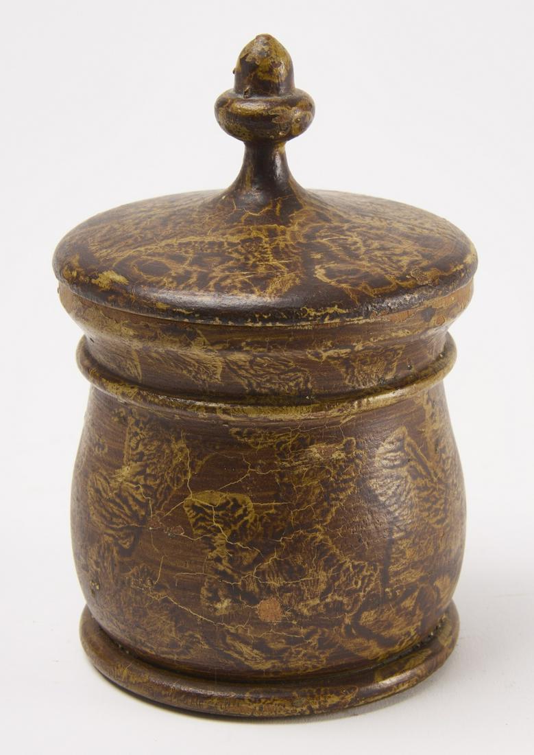 Sponge Decorated Turned Covered Sugar Bowl (1 of 7)