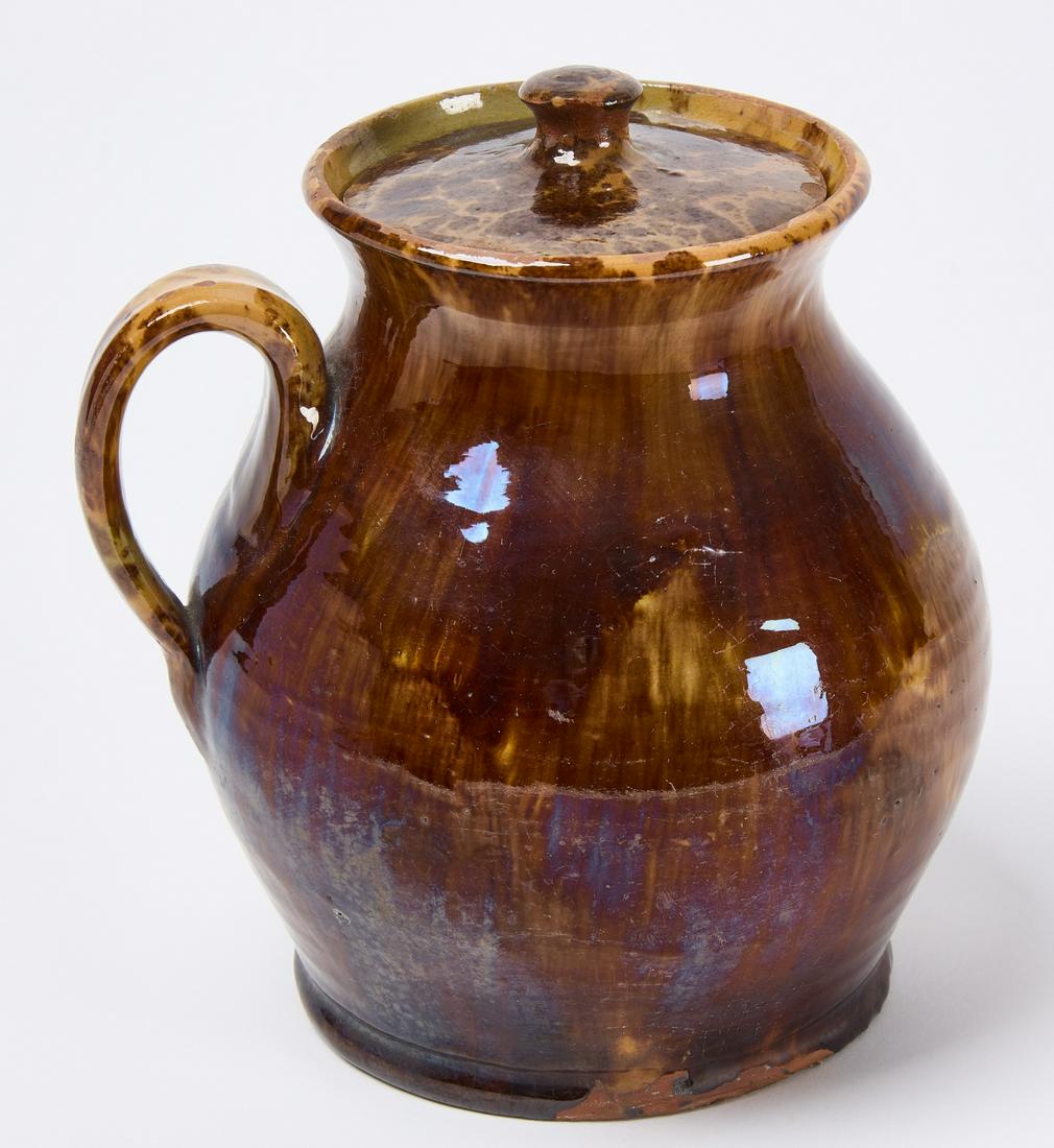Redware Pitcher with Cover (1 of 4)
