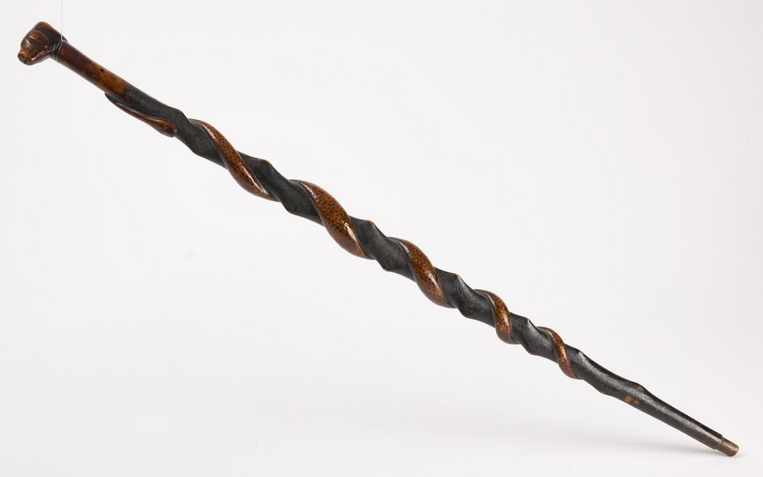 Fine Early Folk Art Walking Stick (1 of 4)