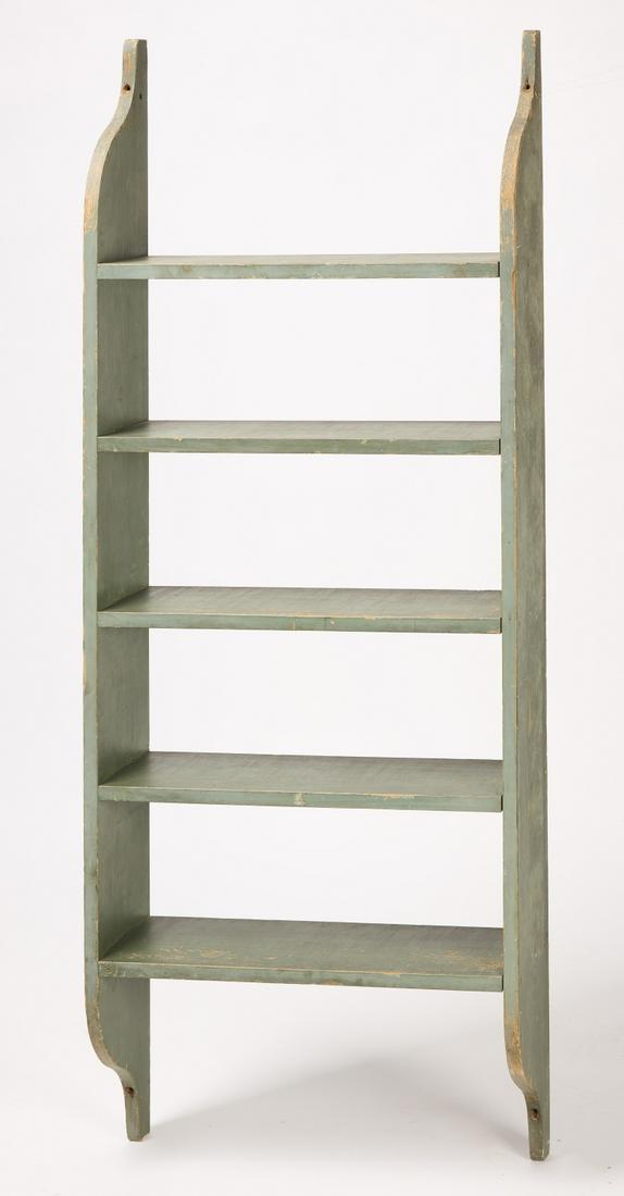 Large Hanging Shelf in Blue Paint (1 of 4)