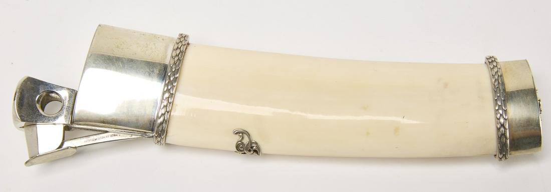 Bone and Sterling Cigar Cutter: Large cigar cutter. Bone and sterling L 7-1/2". Condition: Excellent without damage.Copy & paste link for high res images. https://www.dropbox.com/sh/ypm5pzs7j53m78w/AAAwC5bq3-KmhmK8LRtR9wbPa?dl=0