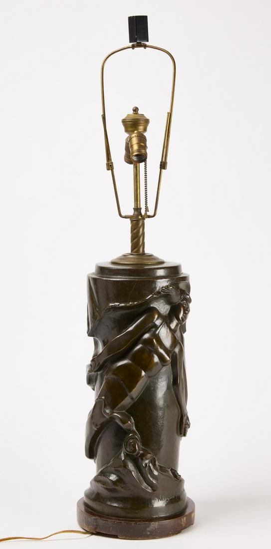 Bronze Lamp Signed Margaret Brassler Kane (1 of 4)